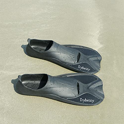 Trybesty Swim Fins,Short Snorkel Fins Travel Size Flippers for Snorkeling Diving Swimming Adult Men Women - Thumbnail 7