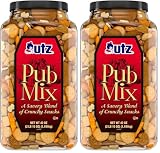 Utz Pub Mix,42 Oz. Barrel,Savory Snack Mix with a Blend of Crunchy Flavors for a Tasty Party Snack,Resealable Container,Trans-Fat Free and Kosher Certified,(Pack of 2)