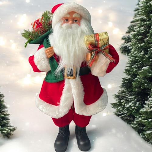 Papai Noel Decoração de Natal, Boneco Decorativo, Enfeite Natalino, 40 cm de Altura