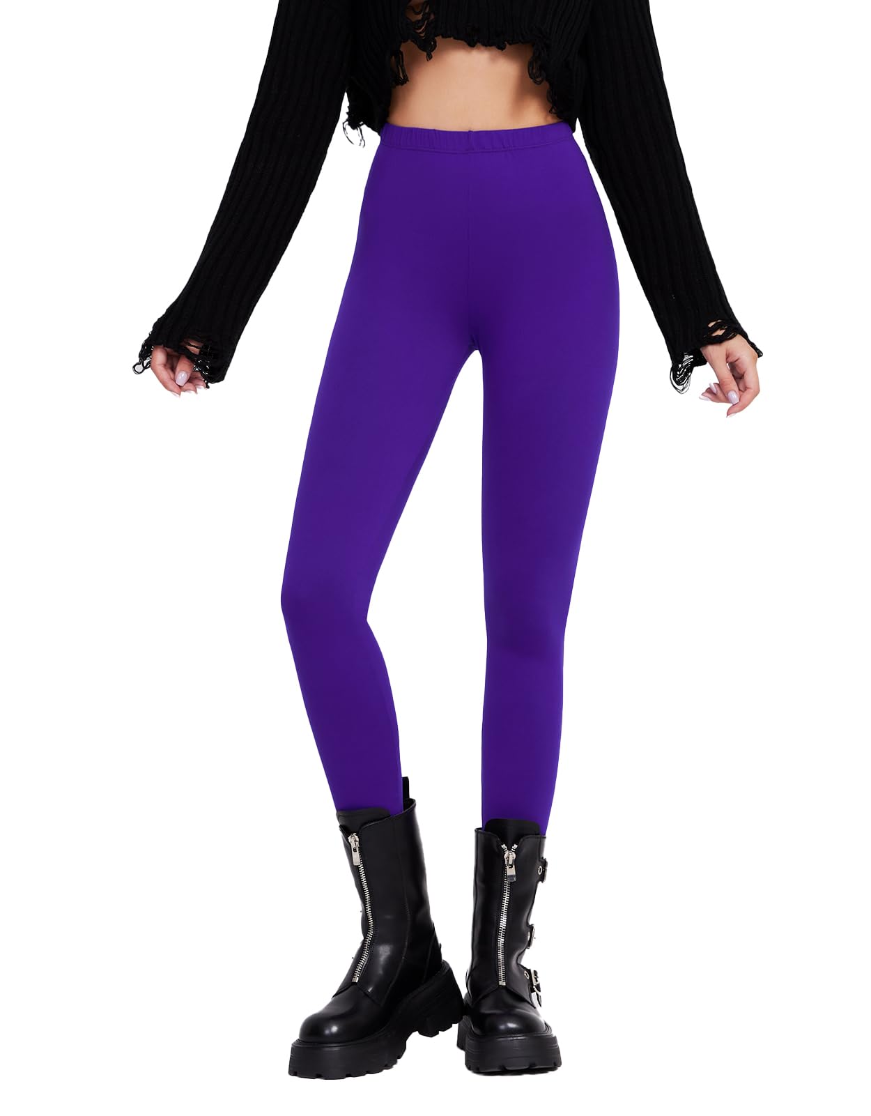 sissycos Women's 80s Leggings Neon Artistic Splash Printed Pants