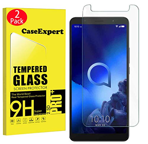 Preisvergleich Produktbild CaseExpert 2 Pack - Alcatel 3C (2019) Panzerglas, Gehärtetem Schutzfolie Glasfolie Hartglas Panzerfolie Displayschutzfolie Für Alcatel 3C (2019)