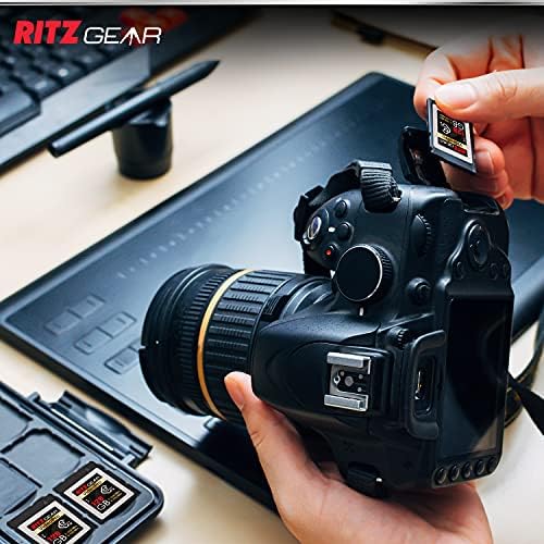 Ritzgear CFExpress Type B 128GB Card (1550/550 R/W) by Ritz Gear, Pairs with Compatible Nikon, Panasonic & Canon DSLR Cameras