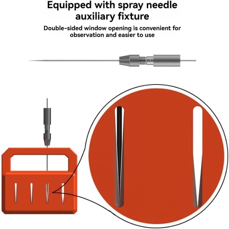 Airbrush Needle Repair and Sharpening Tool Kit - Maintenance & Polishing Accessories for 0.2mm, 0.3mm, 0.5mm Needles