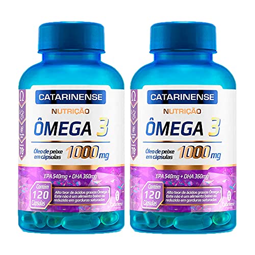 Ômega 3 1000mg 120 caps Pacote de 2…
