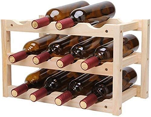 Soporte para vino madera con capacidad para 12 botellas miniatura 3