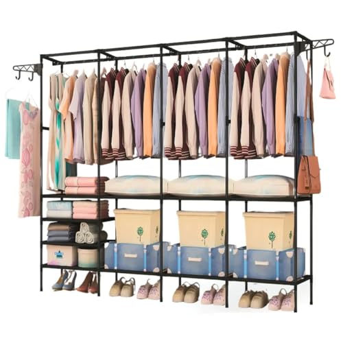 Guarda Roupa Portátil Arara Cabideiro Sapateira Organizador 4 Col...