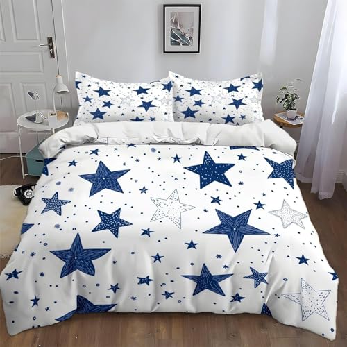 Funda Nórdica Cama 90 Estrella Azul Oscuro
