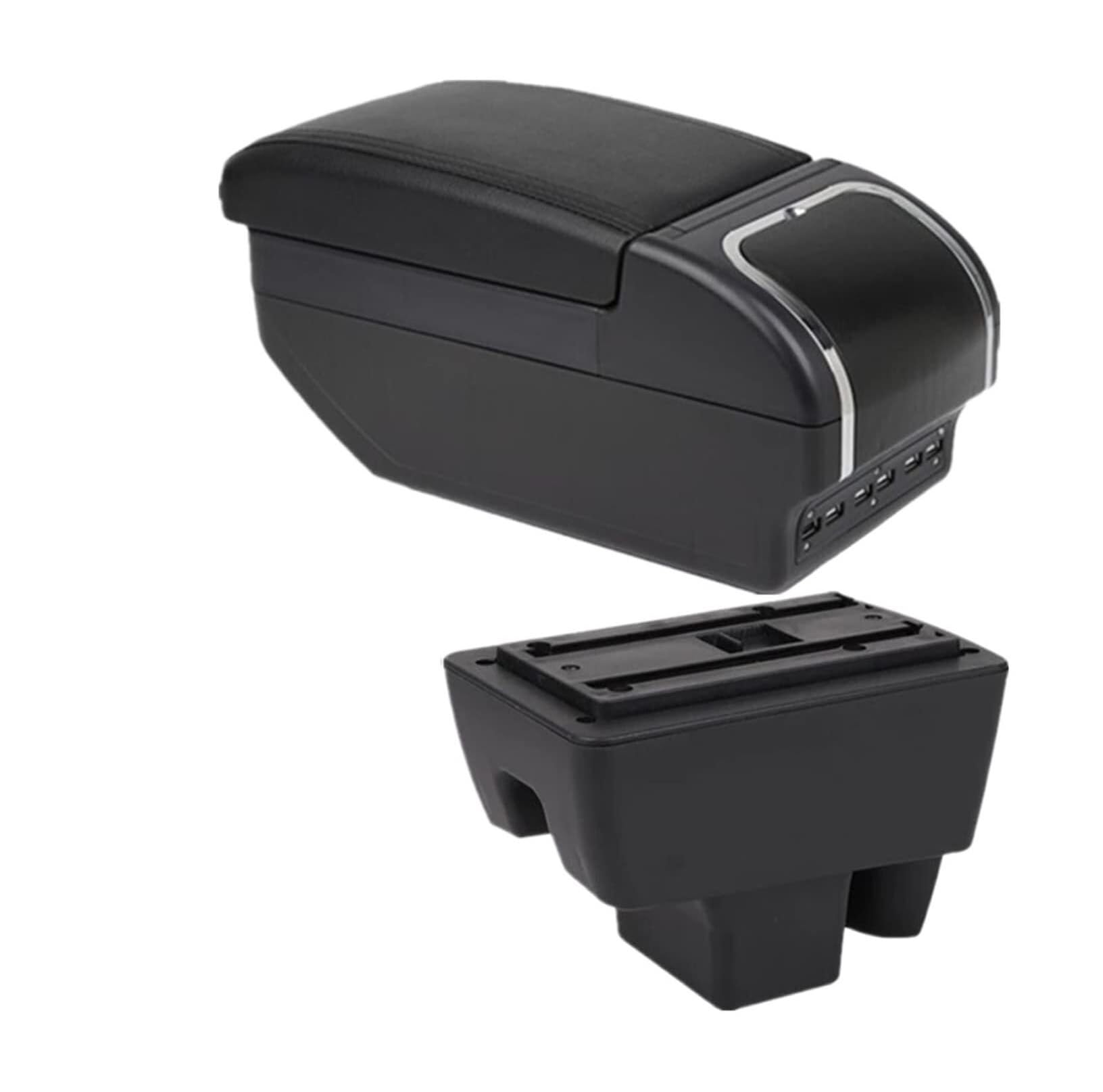 Apoyabrazos para Coche Reposabrazos Consola central con reposabrazos, portavasos y puerto USB Compatible VW Para Polo 2020-2022