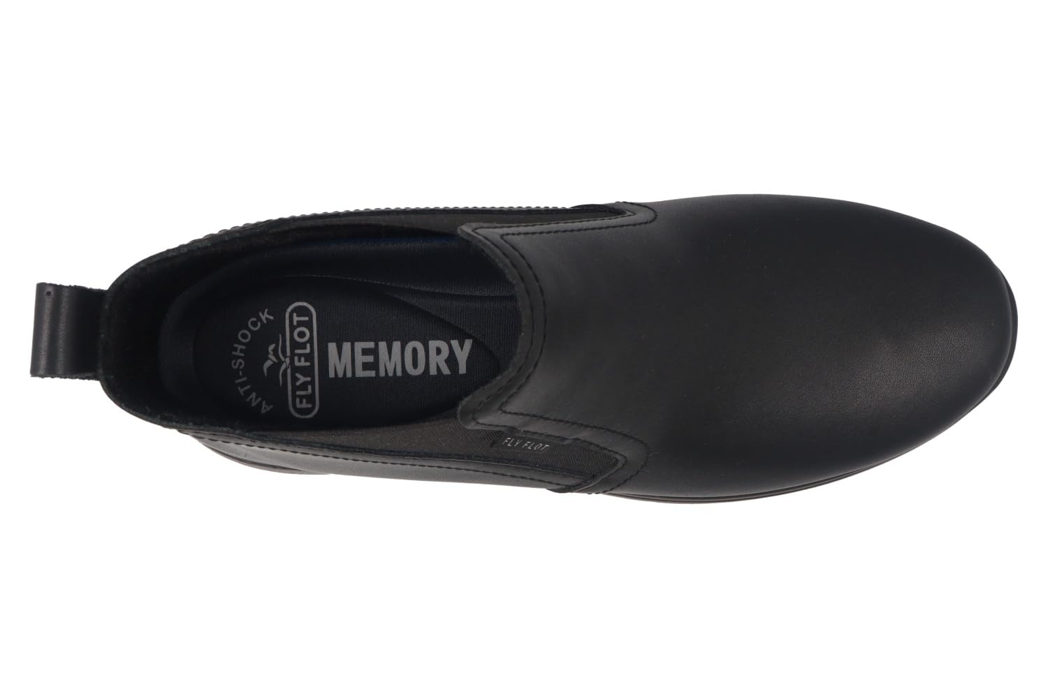 Fly Flot | Casual Shoes, Scarpe Donna con Elastico Regolabile, Polacchino con Tomaia in Ecopelle, Sottopiede Estraibile in Memory, Nero, 38