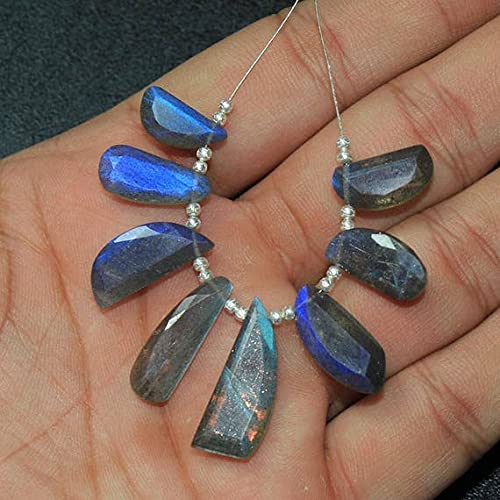 Perles labradorite bleue facettées haut de gamme pour joaillerie fine et colliers de créateur