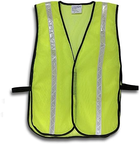 JORESTECH Safety Vest High Visibility Yellow/Lime Mesh with 1" Reflective Tape VL-01 (One Size Fits Most, 50 Pack)