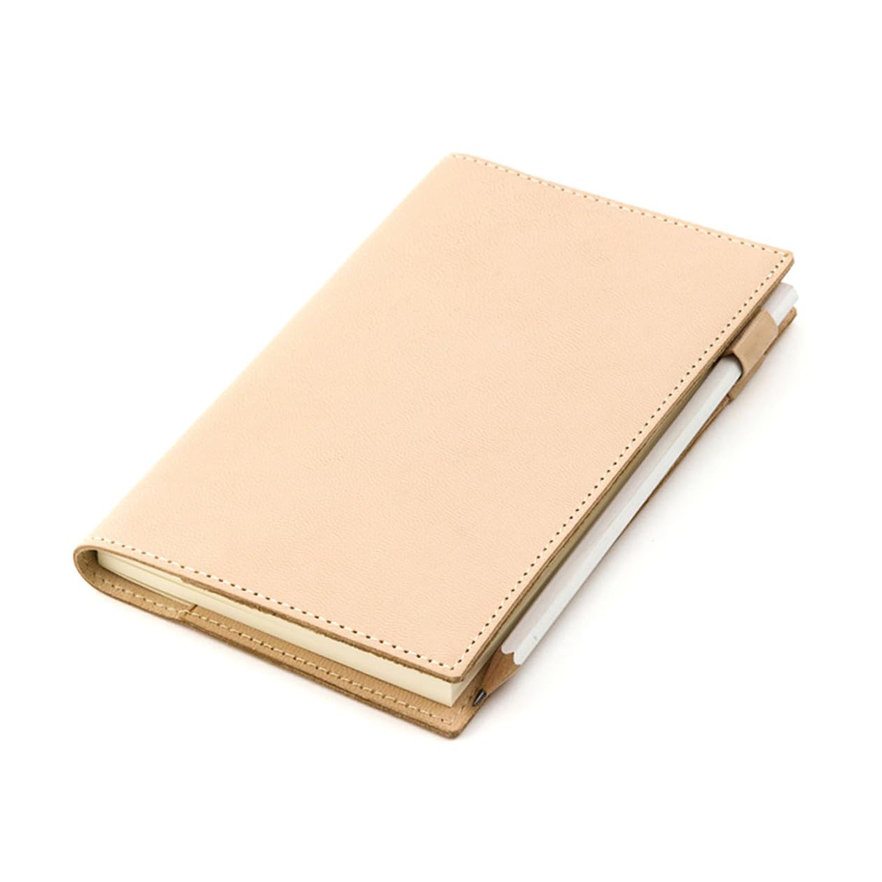 Funda de Cuero para Cuaderno A6 Soporte para Bolígrafo y Ranuras, Cubierta Protectora para Oficina y Papelería, Estilo Vintage