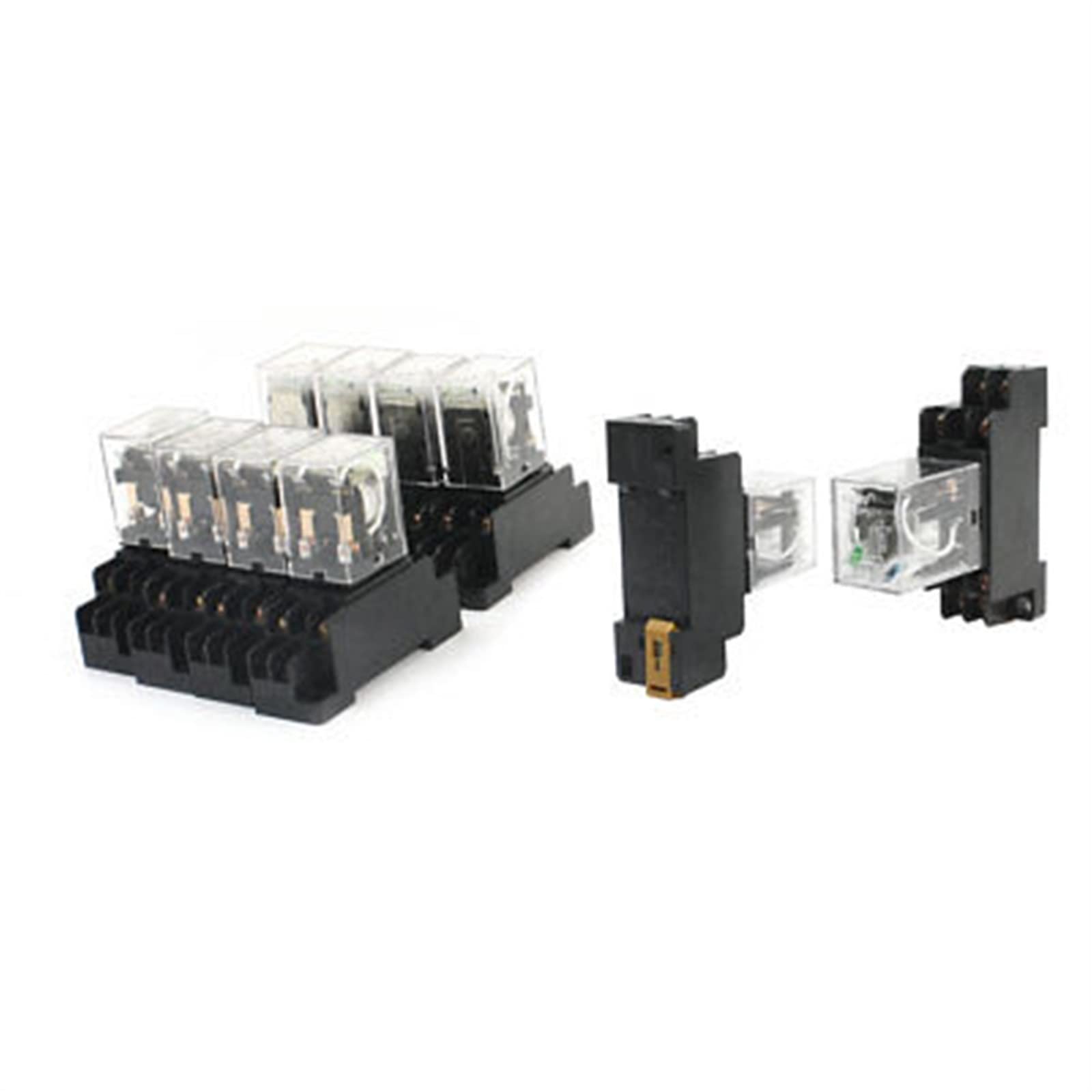 WEUSANXPL HH52P DC12V 35mm 35mm DIN Rail Mounting 8-Pin DPDT Coil Power Relay 10Pcs