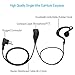 Single Wire Earhook Earpiece for Motorola Radios DLR1020 DLR1060 DTR410 DTR550 DTR600 DTR650 DTR700 RMD2070D RMM2050 RMU2040 RMU2080 RMU2080D RMV2080, Reinforced Cable, G Shape Ear Hook