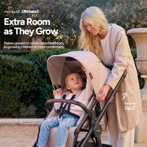 Image of Mompush Ultimate 3 Full Size Stroller, Extendable Seat, Infant to Toddler