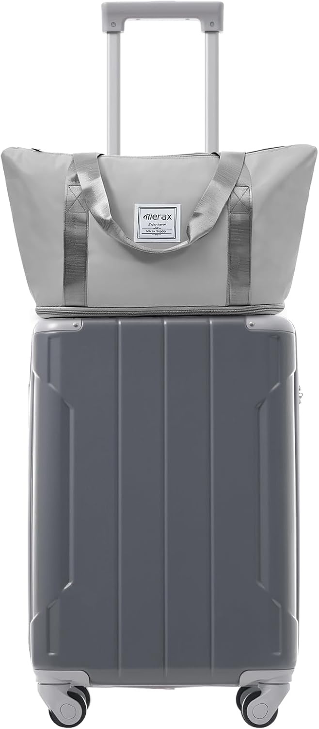 Merax Luggage Set 3 Piece, 20 Inch Carry on Spinner Suitcase with Corner Guards, Lightweight Durable, Airline Approved for Business or Weekend Travel Gray Db/Tb/20in - Image 1 of 9