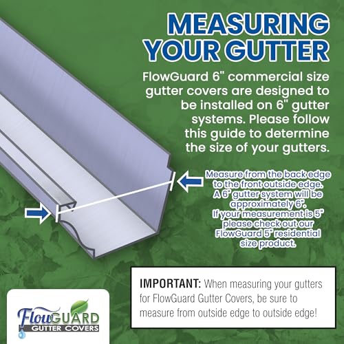 Image of FlowGuard USA Made Professional DIY 6 Inch 50-Year Gutter Cover System - Brown - Aluminum Gutter Guards - 102 Feet - by FlexxPoint