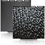 For Snapmaker U1 Build Plate PEO PET 270x270mm Double-Sided Texture PEI Heated Bed Platform, Flexible and Detachable Heatingbed Made of Spring Steel for Snapmaker U1 Parts（Carbon Fiber + Diamond）