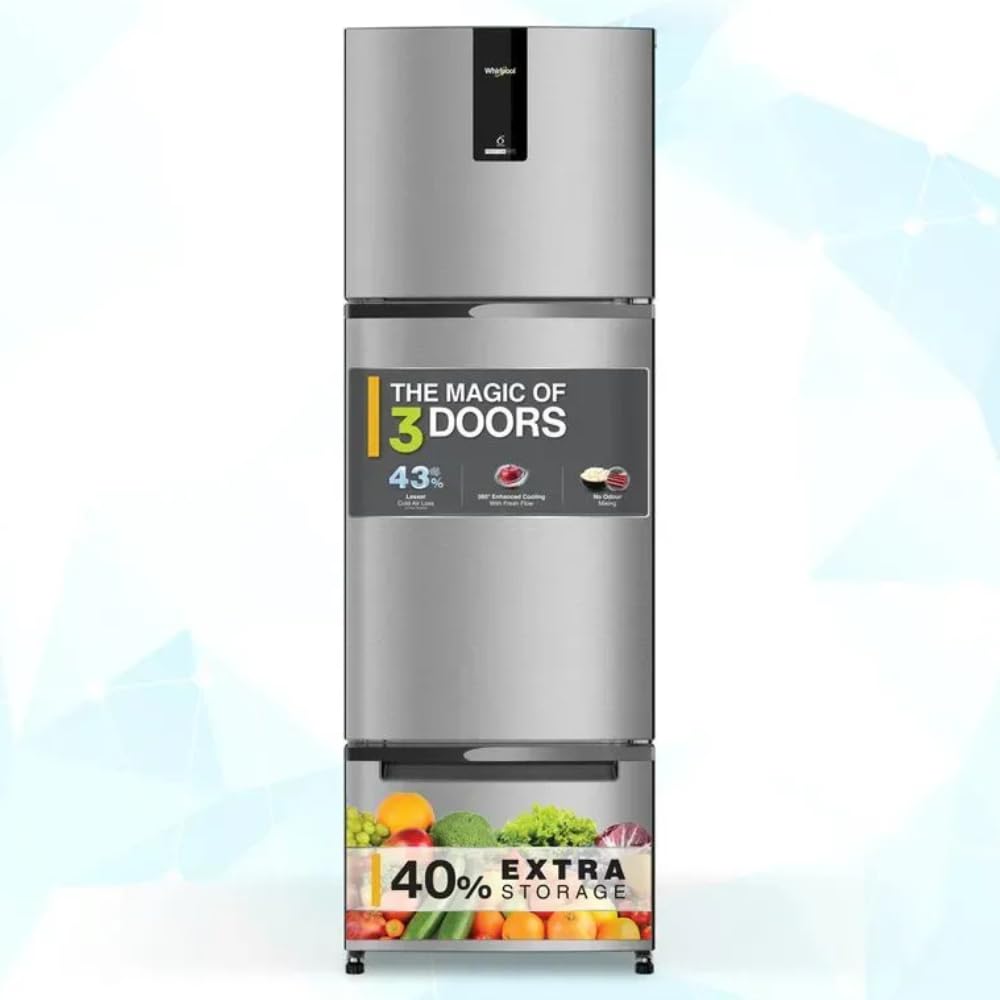 Whirlpool 237L 2 Star Frost-Free Triple Door Refrigerator (Protton NXT DF285 3D PRM, Alpha Steel -Y, 6th Sense ActiveFresh Technology)-image-37