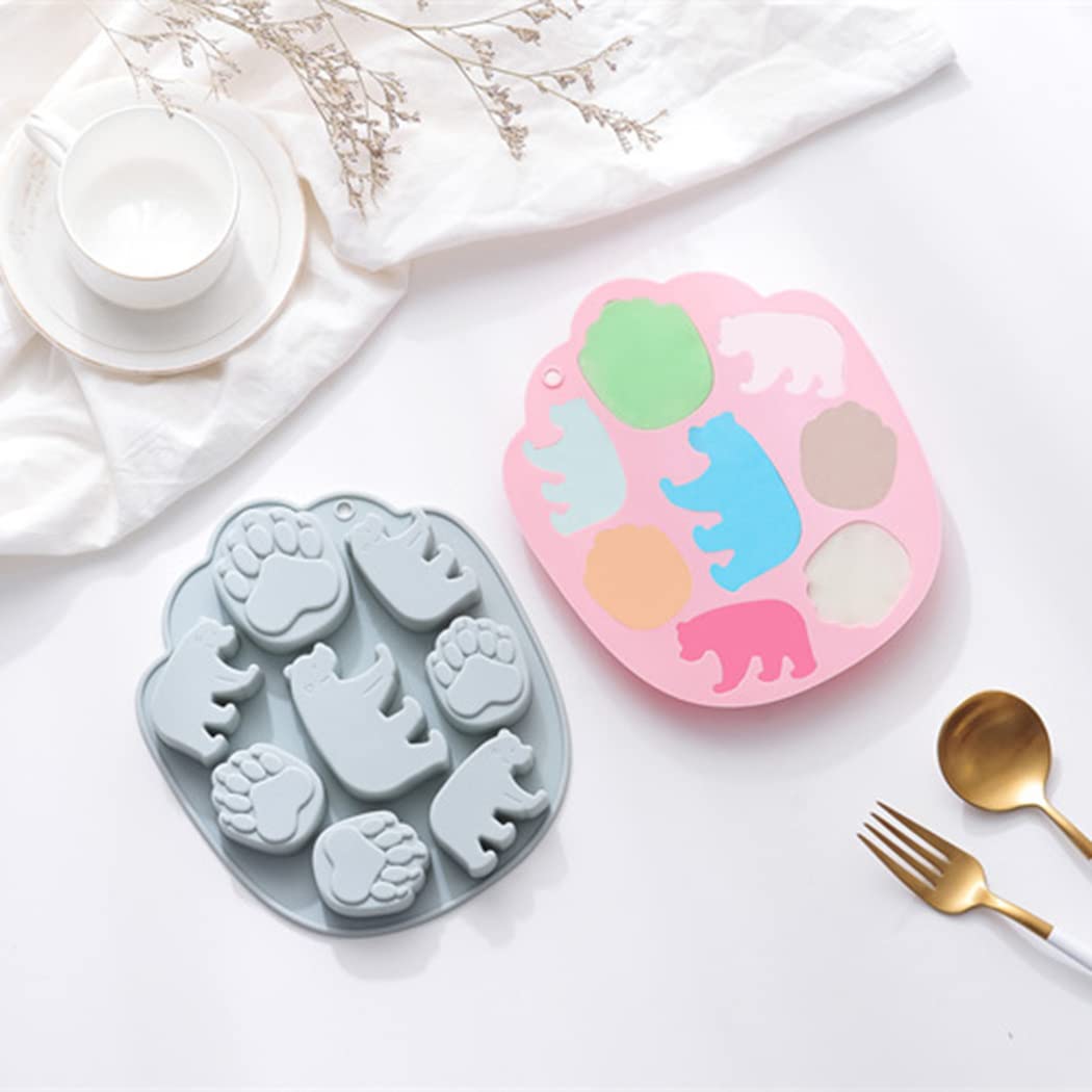 Moule à Glaçons, 2 Pièces Ours Polaire Pingouin Gelée Chocolat Glaçon Silicone Moule Fabricant