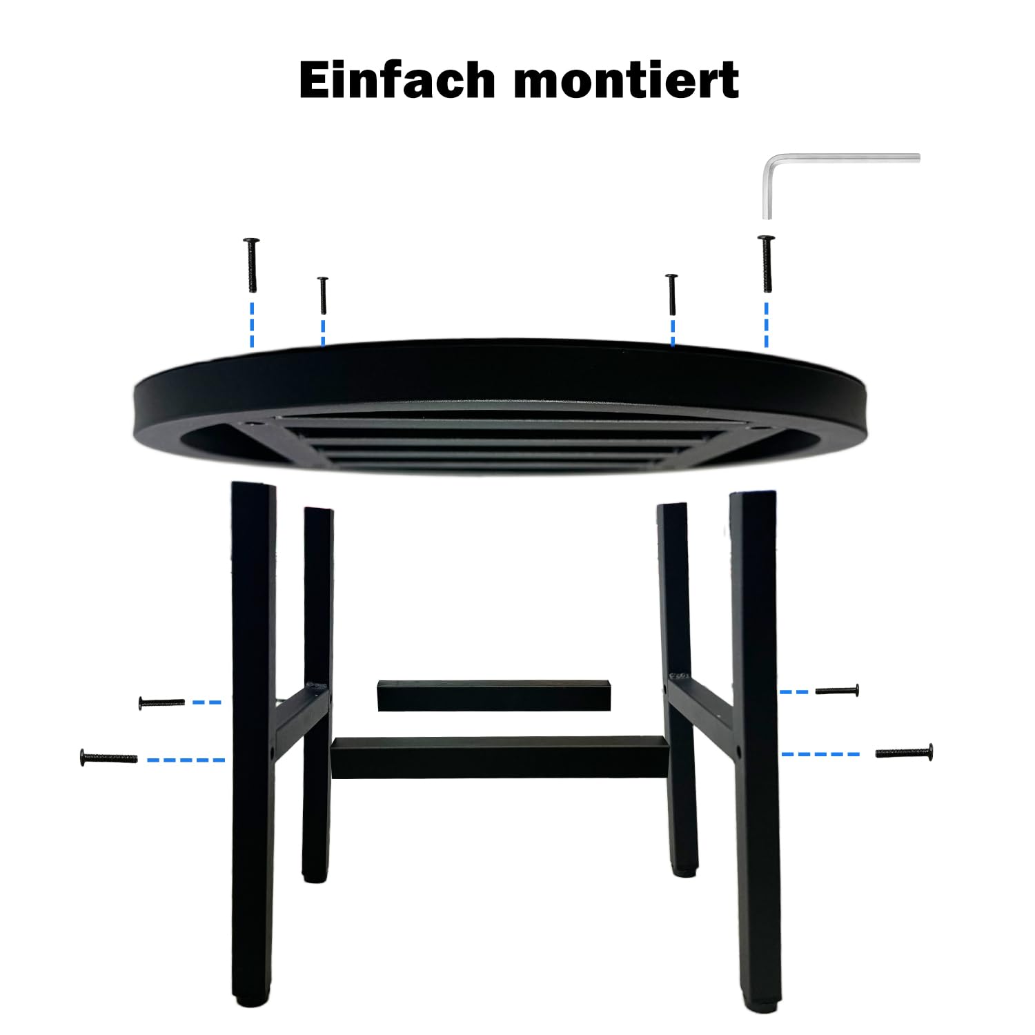 Metall Pflanzenständer Outdoor,33cm rund Schwarz Schwerlast Blumenständer Blumenhocker drinnen draußen,Pflanzenhocker Rostfest Blumentopfständer Pflanzenregal für Große Blumentöpfe,2 Stück