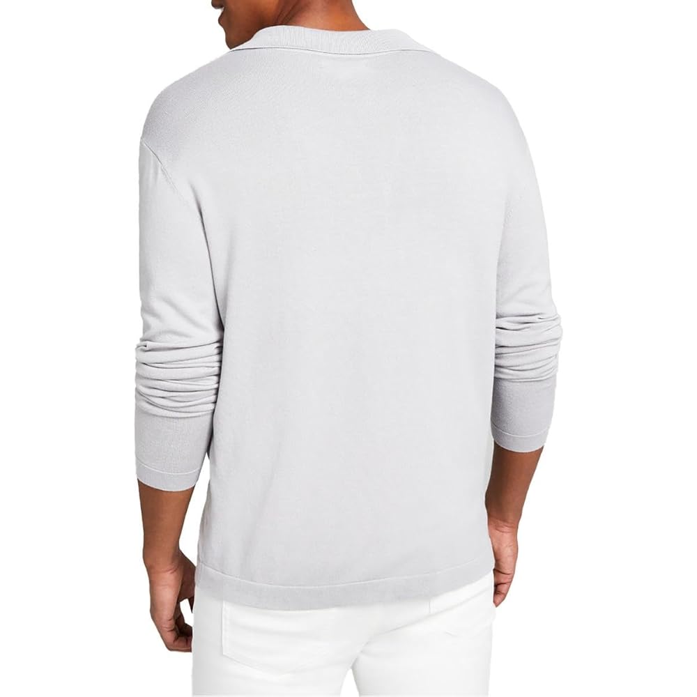And Now This Mens Split Neck Long Sleeve Henley Shirt Gray S