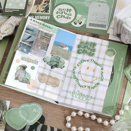Image of RANDEN Poetry Journaling Kit, 346PCS Vintage Scrapbook & Stationery Set with Aesthetic Stickers, Ephemera Pack and Journal Supplies for Bullet Journals, Planners, Albums & Creative Crafts (Poetry)
