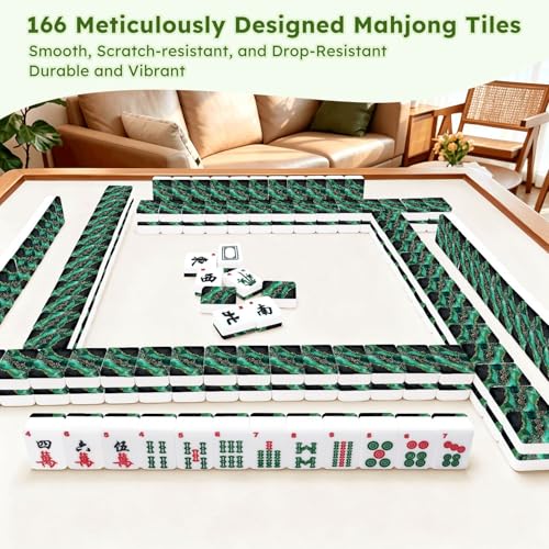 Juego de mesa American Mahjong con 166 fichas acrílicas miniatura 7