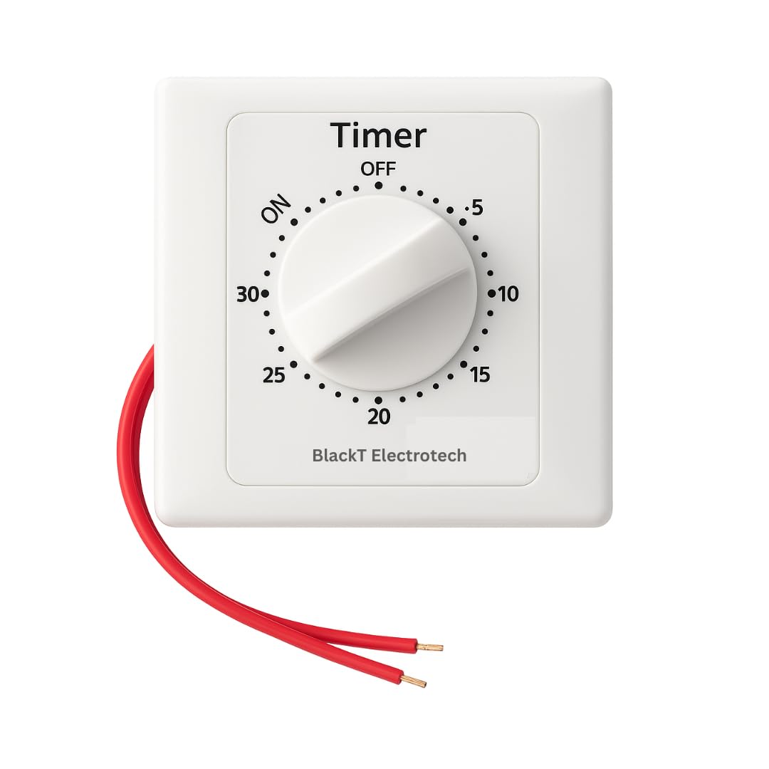 Blackt Electrotech BT41M6 10A 30Min Mechanical Countdown Timer Switch for Lights & Appliances | Easy Timer for Home, Bedroom & Bathroom Fan-image-49