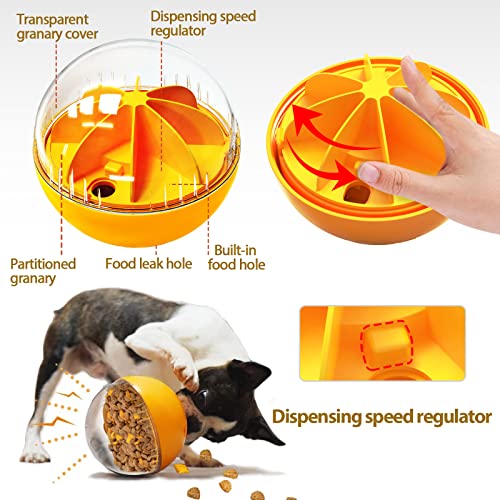 Interactive Dog Toys,Adjustable Treat Dispensing Dog Toys-Fun Squeaky Dog Puzzle Toys Ball ,Great Alternative For Slow Feeder Dog Bowls,Dog Enrichment Toys For Large Medium Small Dogs,Puppy Toys #TOP2