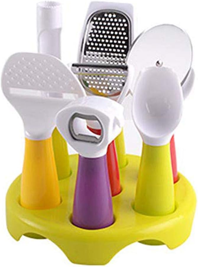 Ben-gi 7Pcs/set Mini Durable Handy Practical Cooking Tools Bottle Opener Peeler Kitchen Utensil Kit
