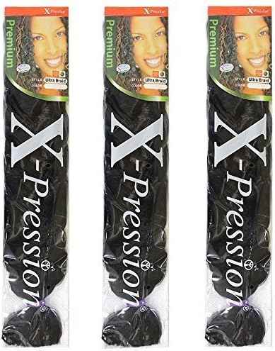 X-pression Premium Original Ultra Braid. - Colour 99J (Pack of 3)