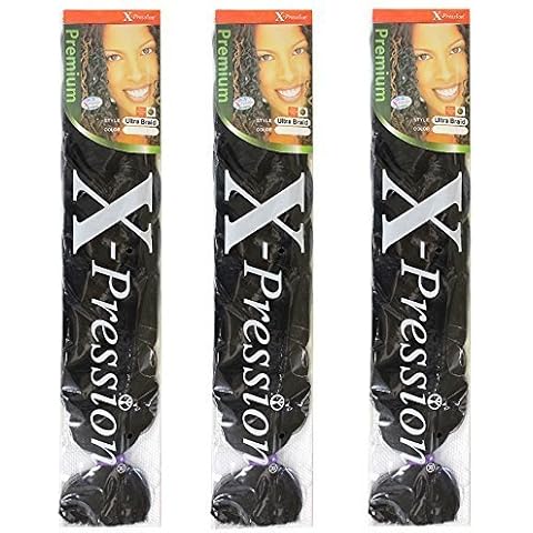 X-pression Premium Original Ultra Braid. - Color 2 (Pack of 3) Cover