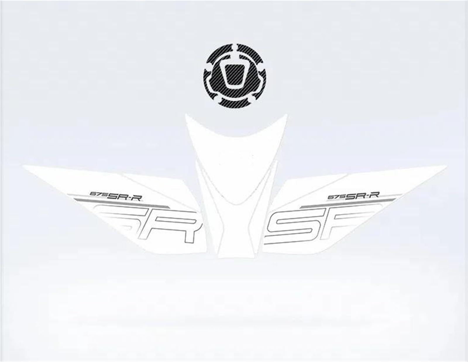 Slimes Color4 For Cfmoto 675Sr-R 2024 Motorcycle Fuel Tank Kit Sticker Protector Traction Pad Decals Frosted(Color4)