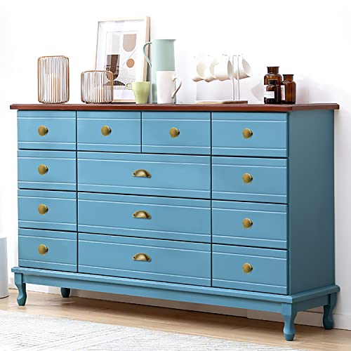 Juibao 12 Stück Goldene Schranktürknäufe, Pilz Schubladenknauf, Einzelloch Runde Schublade Zuggriff mit Passenden Schrauben, Vintage Gold