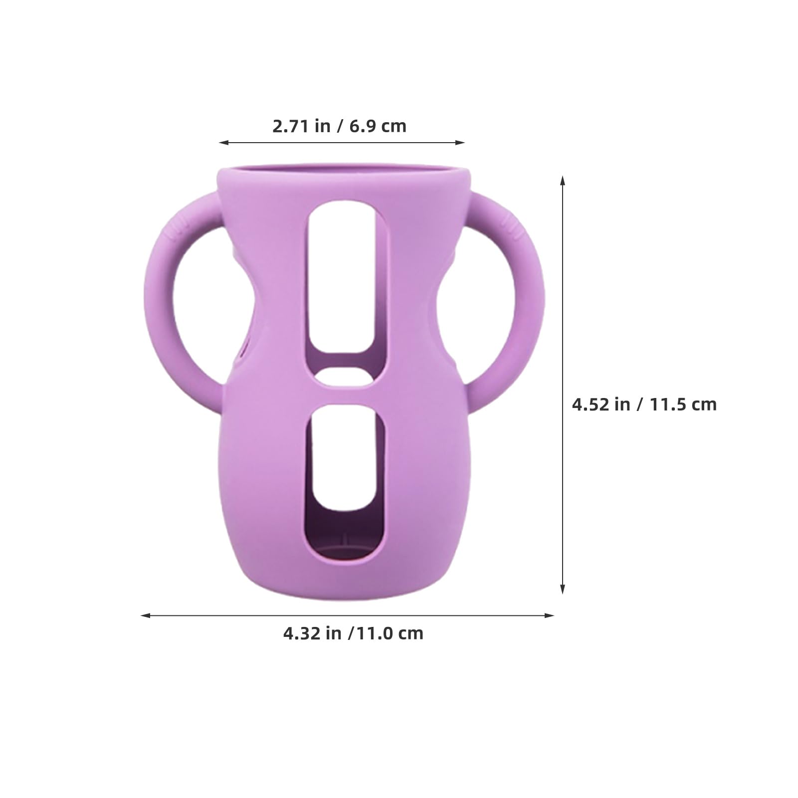 Funda de Silicona para Biberones de 240 Ml con Asas Dobles, 3 Piezas, Azul Marino y Morado, Protector Anticaídas Compatible con Philips, Accesorio para Alimentación y
