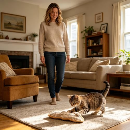 Juguete activo para gatos con cojín de sisal de alta resistencia 3