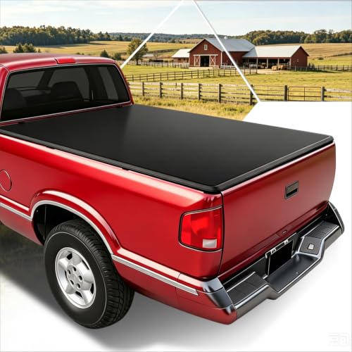 Soft Tri-Fold Tonneau Cover Compatible with 1994-2004 Chevy S10 GMC Sonoma