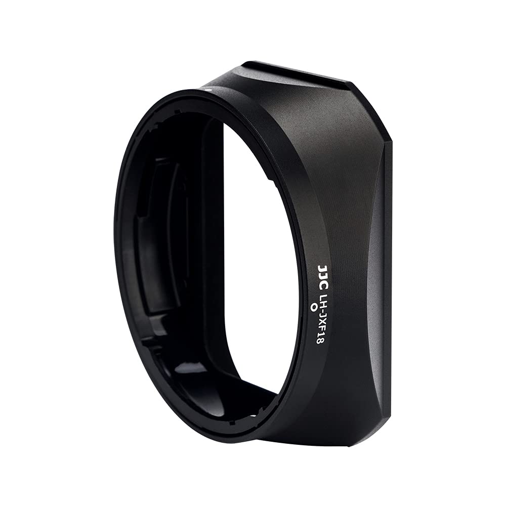 JJC LH-XF18 Paraluce in Metallo per Obiettivo Fujifilm Fujinon XF18mm F1.4 R LM WR, Paraluce Quadrato con Cappuccio Sostituisce Originale Fuji LH-XF18