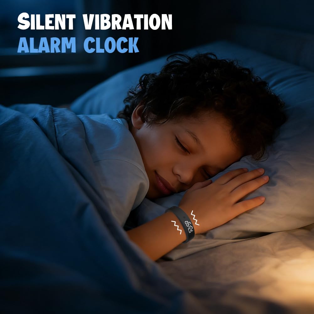 CEWROM Orologio vibrante con promemoria, sveglia silenziosa, per ragazzi e ragazze, con timer e 6 allarmi giornalieri per bambini e adulti