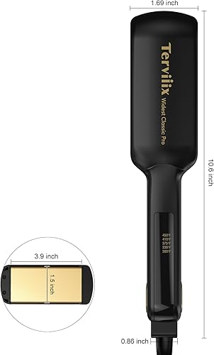 Miniatura 8 de Terviiix Classic Pro - Plancha plana de 2 pulgadas de ancho para alisar eficazmente el cabello grueso, plancha de pelo de cerámica turmalina para