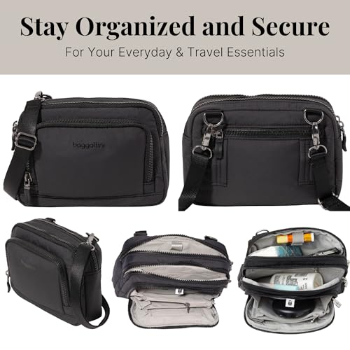 Image of Baggallini Triple Zip with Front Wallet /Trifecta RFID Wallet Crossbody