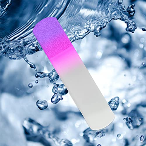 Siusio 2Pcs Crystal Glass Foot File Pedicure Rasp Calluses Corn Coarse Hard Skin Remover Professional Pedicure Tools Gradient Rainbow Color Smooth Foots Care Tool For Soft Feet Premium Foot Scrubber #TOP1