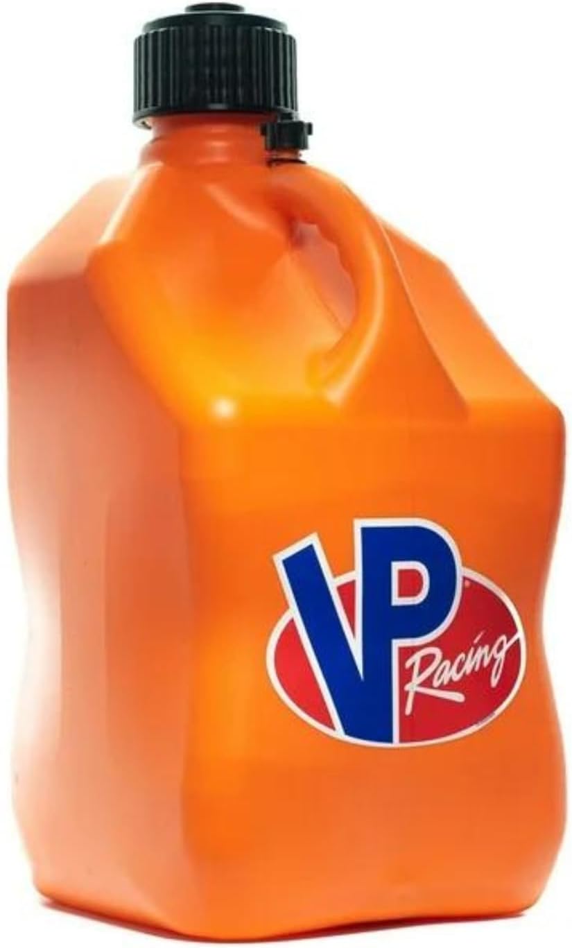 VP Racing Utility Container 5.5 Gallon - 4 Pack With 4 Deluxe Hoses and a Get Bent Hose Bender (Orange, 4 Pack)