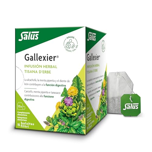Salus - Gallexier - 15 Sobres - Elaborado con una Selecta Mezcla de 9 Plantas Medicinales - Contribuye al Buen Funcionamiento del Sistema Digestivo - Ayuda a Realizar una Correcta Digestión