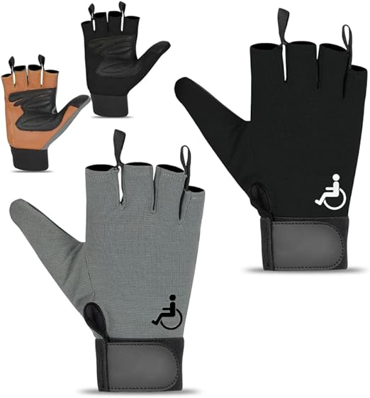 Rebo Wheelchair Full Thumb Fingerless Gloves Ideal Choice