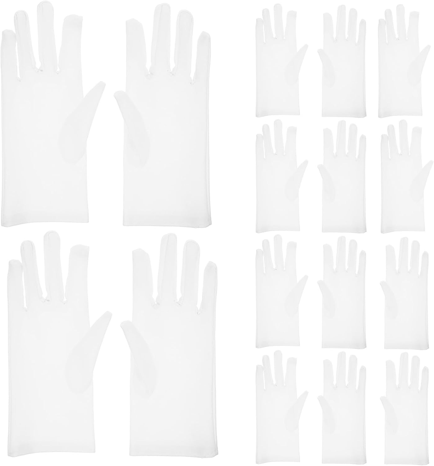 YARNOW 8 Pairs Cotton Gloves for Men Women, White Thin Handling Glove Liners for Coin Collection Art Handling, Photography, Photo, Jewelry Inspection