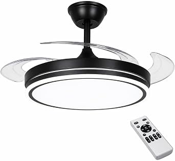 Ceiling Fan with LED Light Retractable Blades Modern Nergro [Energy Class F]