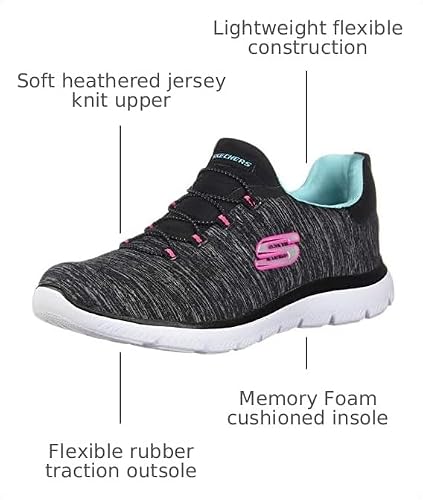 Skechers Skechers Summit - Quick Getaway Black/Light Blue 11 C - Wide