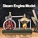 ConGamefun Steam Engine Kit, DIY Assembly Retro Vertical Metal Steam Engine Model with Spherical Boiler - Build Your Own Steam Engine-2024 (KIT Version)